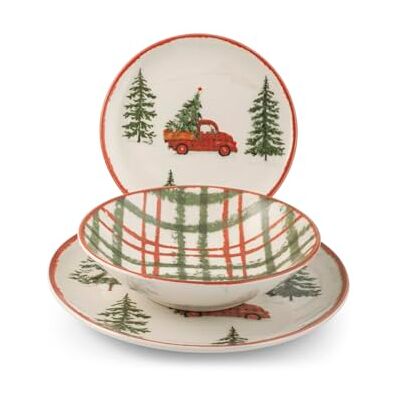 H&H Servizio Tavola Natalizio 12 Pezzi Adventure In Stoneware H&H Servizio Tavola Natalizio 12 Pezzi Adventure In Stoneware