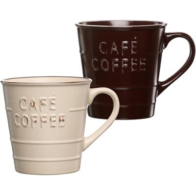 Ritzenhoff & Breker Kaffeebecher-Set Usato, 2-teilig, sortiert, Weiß, 9.5 cm x 10 cm Ritzenhoff & Breker Kaffeebecher-Set Usato, 2-teilig, sortiert, Weiß, 9.5 cm x 10 cm