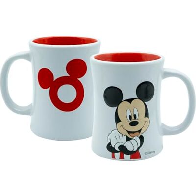 Gedalabels Tasse Mickey 3D Relief 360ml, Fantasse mit Mickey Prägung, Klassiker, Disney, Retro, Rot Gedalabels Tasse Mickey 3D Relief 360ml, Fantasse mit Mickey Prägung, Klassiker, Disney, Retro, Rot