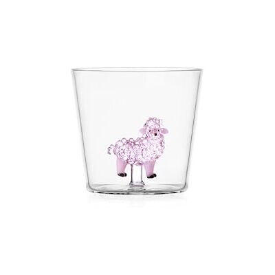 Ichendorf Milano Tumbler Rosa Schaf, Kollektion Animal Farm, 30 cl, Borosilikatglas, handgefertigt Ichendorf Milano Tumbler Rosa Schaf, Kollektion Animal Farm, 30 cl, Borosilikatglas, handgefertigt