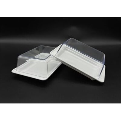 Kimmel 2 Stück Butterdose im Set, Kühlschrankbutterdose Butterglocke Butterschale mit Deckel Plastikgeschirr, aus Kunststoff, Deckel glasklar, Weiß / Transparent Kimmel 2 Stück Butterdose im Set, Kühlschrankbutterdose Butterglocke Butterschale mit Deckel Plastikgeschirr, aus Kunststoff, Deckel glasklar, Weiß / Transparent