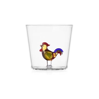 Ichendorf Milano Tumbler Hahn, Kollektion Animal Farm, 30 cl, Borosilikatglas, handgefertigt Ichendorf Milano Tumbler Hahn, Kollektion Animal Farm, 30 cl, Borosilikatglas, handgefertigt