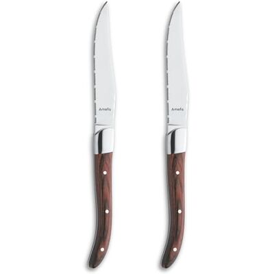 Amefa Royal Steak Steakmesser Set 2-tlg., polierter Pakkaholzgriff Amefa Royal Steak Steakmesser Set 2-tlg., polierter Pakkaholzgriff
