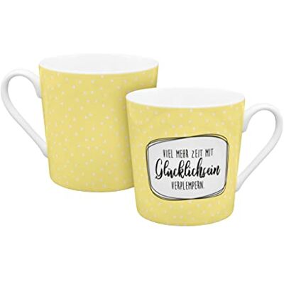 Gedalabels Tasse Glücklichsein gelb 350ml Gedalabels Tasse Glücklichsein gelb 350ml