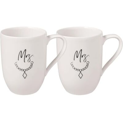 Villeroy & Boch – Statement Tassen Set Mrs. & Mrs. Weiß, Spülmaschinenfest, Mikrowellensicher, Kaffeetasse, Kaffeebecher, Becher Set, Hochzeitsgeschenk, Gleichgeschlechtliche Ehe, Premium Porzellan Villeroy & Boch – Statement Tassen Set Mrs. & Mrs. Weiß, Spülmaschinenfest, Mikrowellensicher, Kaffeetasse, Kaffeebecher, Becher Set, Hochzeitsgeschenk, Gleichgeschlechtliche Ehe, Premium Porzellan
