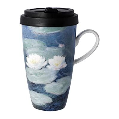 Goebel Coffee to Go Künstlertasse mit Deckel Seerosen am Abend Monet, 12,5x8,5x15cm, 0,5L, 67-017-06-1 Goebel Coffee to Go Künstlertasse mit Deckel Seerosen am Abend Monet, 12,5x8,5x15cm, 0,5L, 67-017-06-1