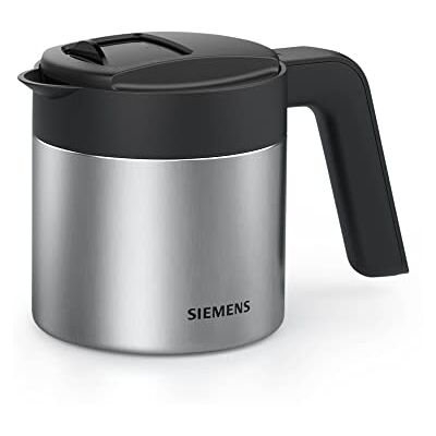 Siemens Thermo-Kaffeekanne TZ40001, direktes Brühen aus dem Kaffeevollautomaten, Warmhaltefunktion, Schiebedeckel, leicht zu reinigen, perfekt für EQ500, EQ700, EQ6 plus und EQ900, 1 L, Edelstahl Siemens Thermo-Kaffeekanne TZ40001, direktes Brühen aus dem Kaffeevollautomaten, Warmhaltefunktion, Schiebedeckel, leicht zu reinigen, perfekt für EQ500, EQ700, EQ6 plus und EQ900, 1 L, Edelstahl