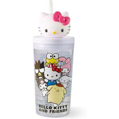 p:os Hello Kitty Strohhalmbecher Kinder 425 ml mit Deckel und kohlensäuregeeignet großer Trinkbecher für kalte Getränke Kinderbecher für Schule, Kindergarten, Sport und Ausflüge p:os Hello Kitty Strohhalmbecher Kinder 425 ml mit Deckel und kohlensäuregeeignet großer Trinkbecher für kalte Getränke Kinderbecher für Schule, Kindergarten, Sport und Ausflüge
