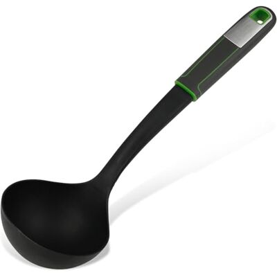 FACKELMANN Chefkoch trifft Schöpflöffel ideal zum Servieren und Schöpfen von Suppen & Co., mit Soft-Touch-Griff und Edelstahleinsatz FACKELMANN Chefkoch trifft Schöpflöffel ideal zum Servieren und Schöpfen von Suppen & Co., mit Soft-Touch-Griff und Edelstahleinsatz