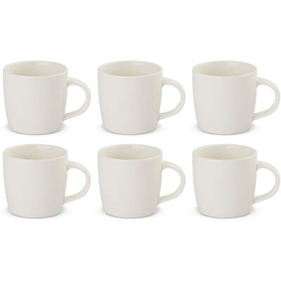 Gerlach 1760 Kaffeebecher Set Becher Trinkbecher mit Henkel für 6 Personen Porzellan Flow New Elfenbein 350 ml Gerlach 1760 Kaffeebecher Set Becher Trinkbecher mit Henkel für 6 Personen Porzellan Flow New Elfenbein 350 ml