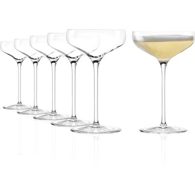 Stölzle Lausitz Champagnerschale TWIST 6er-Set 220ml – Elegante Champagner Gläser ideal auch für Sekt & Cocktails – Hochwertige Coupette Kristallgläser – Spülmaschinen- & Stoßfest, Made in Germany Stölzle Lausitz Champagnerschale TWIST 6er-Set 220ml – Elegante Champagner Gläser ideal auch für Sekt & Cocktails – Hochwertige Coupette Kristallgläser – Spülmaschinen- & Stoßfest, Made in Germany