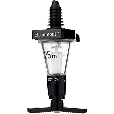 Beaumont Spirituosen-Optik-Dosierer 25 ml, Schwarz, amtlich geeicht, für Profi-Bar oder Zuhause, Spirituosen-Dosierer, präzise Dosierung, auslaufsichere Gummidichtung, K493 Beaumont Spirituosen-Optik-Dosierer 25 ml, Schwarz, amtlich geeicht, für Profi-Bar oder Zuhause, Spirituosen-Dosierer, präzise Dosierung, auslaufsichere Gummidichtung, K493