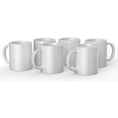 Cricut Ceramic Coffee Mug Sublimation Blank White 12 oz/340 ml (6 Pack Bulk Bundle) Cricut Ceramic Coffee Mug Sublimation Blank White 12 oz/340 ml (6 Pack Bulk Bundle)