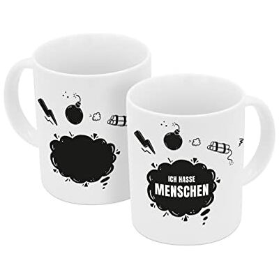 Gedalabels Tasse Bombe Ich hasse Menschen Farbwechsel 330ml Tasse Zaubertasse Heiß kalt Magic Mug GEDA farbwechselnd motivwechselnd Porzellantasse Spruchtasse Kaffeetasse Gedalabels Tasse Bombe Ich hasse Menschen Farbwechsel 330ml Tasse Zaubertasse Heiß kalt Magic Mug GEDA farbwechselnd motivwechselnd Porzellantasse Spruchtasse Kaffeetasse