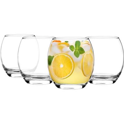 Glasmark KROSNO 1992 Gläser-Set 4-teilig Trinkgläser Wassergläser Drinkgläser Saftgläser Niedriges Glas Spülmaschinenfest 4x300 ml, Farblos Glasmark KROSNO 1992 Gläser-Set 4-teilig Trinkgläser Wassergläser Drinkgläser Saftgläser Niedriges Glas Spülmaschinenfest 4x300 ml, Farblos