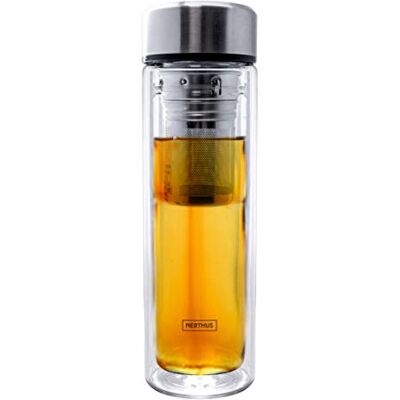 NERTHUS FIH 664 Filter 350 ml, isoliert mit Doppelwand, Teesiebflasche, Flasche, Reisebecher, Teekanne, 0,35 l, Glas NERTHUS FIH 664 Filter 350 ml, isoliert mit Doppelwand, Teesiebflasche, Flasche, Reisebecher, Teekanne, 0,35 l, Glas