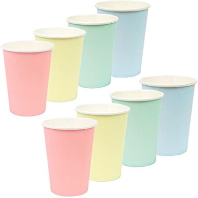Talking Tables Pastell-Pappbecher – recycelbares Papiergeschirr für Geburtstage, Büropartys, Babypartys – 8 Stück, Pastelcups, 5.08 cm x 10.16 cm Talking Tables Pastell-Pappbecher – recycelbares Papiergeschirr für Geburtstage, Büropartys, Babypartys – 8 Stück, Pastelcups, 5.08 cm x 10.16 cm
