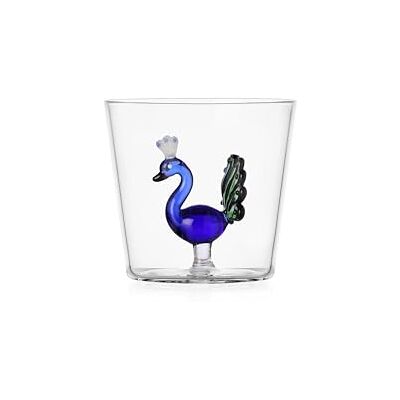 Ichendorf Milano Tumbler Pfau, Kollektion Animal Farm, 30 cl, Borosilikatglas, handgefertigt Ichendorf Milano Tumbler Pfau, Kollektion Animal Farm, 30 cl, Borosilikatglas, handgefertigt