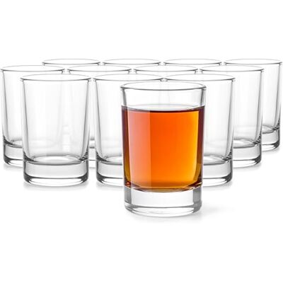 Glasmark KROSNO 1992 Schnapsgläser Shotgläser mit Schwerem Boden Set 12 Stück 60 ml Transparent Spülmaschinenfest, Durchsichtig, Klar Glasmark KROSNO 1992 Schnapsgläser Shotgläser mit Schwerem Boden Set 12 Stück 60 ml Transparent Spülmaschinenfest, Durchsichtig, Klar