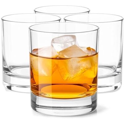 Glasmark KROSNO 1992 Whiskeygläser Set 4 Stück 310 ml Gläser Trinkgläser Transparent Spülmaschinenfest Glasmark KROSNO 1992 Whiskeygläser Set 4 Stück 310 ml Gläser Trinkgläser Transparent Spülmaschinenfest