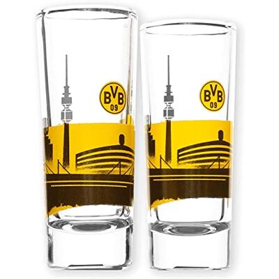 Dortmund Borussia BVB Schnapsglas Skyline (2 Stück) Dortmund Borussia BVB Schnapsglas Skyline (2 Stück)