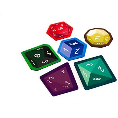 PLAYMATS Mug Coasters Dice D4, D6, D8, D10, D12, D20-6 Pieces PLAYMATS Mug Coasters Dice D4, D6, D8, D10, D12, D20-6 Pieces