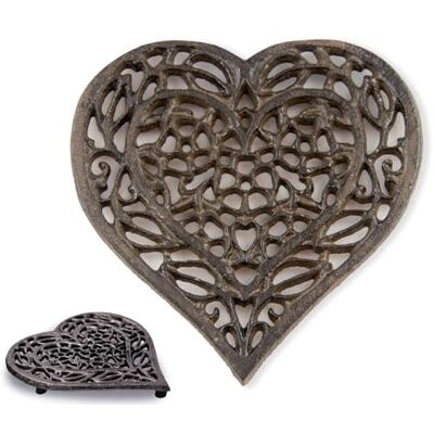 Comfify Untersetzer in Herzform aus Gusseisen Dekorativer Herztuntersetzer aus Gusseisen für Küche oder Esstisch Vintage, rustikales Design 6.75X6.5" Mit Gummifüßen Recyceltes Metall Comfify Untersetzer in Herzform aus Gusseisen Dekorativer Herztuntersetzer aus Gusseisen für Küche oder Esstisch Vintage, rustikales Design 6.75X6.5" Mit Gummifüßen Recyceltes Metall