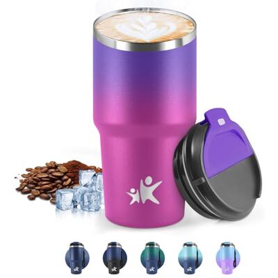 HoneyHolly Thermobecher 600 ml, Wiederverwendbar, Edelstahl Kaffeebecher-to-go Thermo, Auslaufsicher, Doppelwandiger Trinkbecher, Isolierbecher, Travel Mug für Heißen Kaffee, Tee und Kalte Getränke HoneyHolly Thermobecher 600 ml, Wiederverwendbar, Edelstahl Kaffeebecher-to-go Thermo, Auslaufsicher, Doppelwandiger Trinkbecher, Isolierbecher, Travel Mug für Heißen Kaffee, Tee und Kalte Getränke