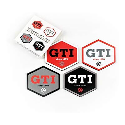 BRISA VW Collection Volkswagen Getränke-Glas-Kork-Untersetzer mit MDF Beschichtung und GTI Design (4ER Set/GTI) BRISA VW Collection Volkswagen Getränke-Glas-Kork-Untersetzer mit MDF Beschichtung und GTI Design (4ER Set/GTI)