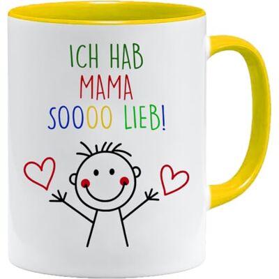 Jungle Mug Ich hab Mama sooo lieb Süße Kindertasse mit Spruch Geschenk für Mama zum Geburtstag oder Muttertag mutter geschenk Muttertagsgeschenke Jungle Mug Ich hab Mama sooo lieb Süße Kindertasse mit Spruch Geschenk für Mama zum Geburtstag oder Muttertag mutter geschenk Muttertagsgeschenke