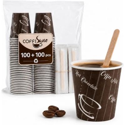 COFFISANO 200 Kaffeebecher 75 ml • Einwegbecher 2,5 oz aus wiederverwendbarem Papier, bunt, für Restaurants, Büro, Sport, Bar • geeignet für heiße Getränke, Espresso, The, Gerste COFFISANO 200 Kaffeebecher 75 ml • Einwegbecher 2,5 oz aus wiederverwendbarem Papier, bunt, für Restaurants, Büro, Sport, Bar • geeignet für heiße Getränke, Espresso, The, Gerste