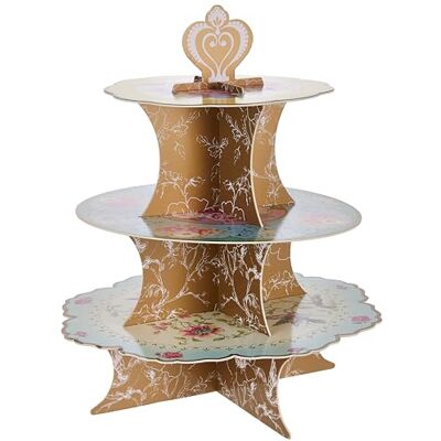 Talking Tables Truly Scrumptious Dreilagiger Kuchenstand mit buntem Blumenmuster für Kaffeekränzchen, Hochzeiten und Geburtstage Talking Tables Truly Scrumptious Dreilagiger Kuchenstand mit buntem Blumenmuster für Kaffeekränzchen, Hochzeiten und Geburtstage