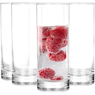 Glasmark KROSNO 1992 Trinkgläser Set Longdrinkgläser 4 Stück 340 ml Wassergläser Saftgläser Cocktailgläser Saft Wasser Glas Mit Dickem Boden Spülmaschinenfest, Durchsichtig Glasmark KROSNO 1992 Trinkgläser Set Longdrinkgläser 4 Stück 340 ml Wassergläser Saftgläser Cocktailgläser Saft Wasser Glas Mit Dickem Boden Spülmaschinenfest, Durchsichtig