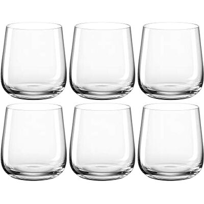 LEONARDO HOME Brunelli Trinkgläser 6er Set • spülmaschinenfeste Wasser-Gläser • Trink-Becher aus Glas • moderne Saft-Gläser • Whiskey-Glas • 400 ml • 066416 LEONARDO HOME Brunelli Trinkgläser 6er Set • spülmaschinenfeste Wasser-Gläser • Trink-Becher aus Glas • moderne Saft-Gläser • Whiskey-Glas • 400 ml • 066416