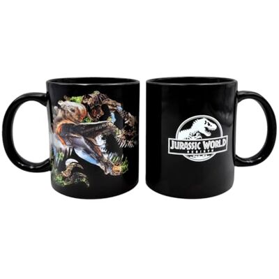 Joytoy 24203 Jurassic World Rebirth Keramiktasse in Geschenkpackung 320 ml 12x9x10 cm, Schwarz Joytoy 24203 Jurassic World Rebirth Keramiktasse in Geschenkpackung 320 ml 12x9x10 cm, Schwarz