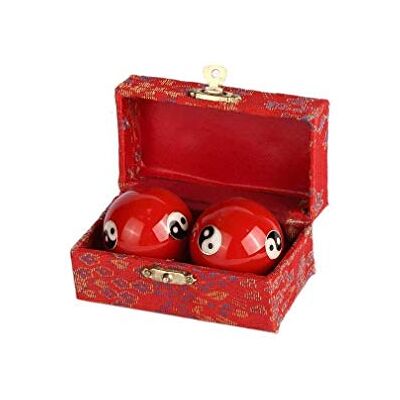 lachineuse Rotes Qi-Gong-Kugeln Set Yin-Yang Chinesische Anti-Stress-Kuglen aus Emaille ⌀ 40 mm Zen-Entspannungs-Geschenkset Asiatisches Objekt Japan China Deko Feng Shui Farbe Rot lachineuse Rotes Qi-Gong-Kugeln Set Yin-Yang Chinesische Anti-Stress-Kuglen aus Emaille ⌀ 40 mm Zen-Entspannungs-Geschenkset Asiatisches Objekt Japan China Deko Feng Shui Farbe Rot