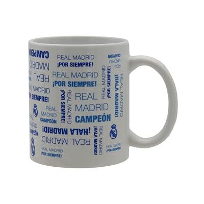 CYPBRANDS Real Madrid, Tasse, Keramik, Geschirr, Frühstück, originelle Tassen, Weiß, offizielles Produkt CYPBRANDS Real Madrid, Tasse, Keramik, Geschirr, Frühstück, originelle Tassen, Weiß, offizielles Produkt