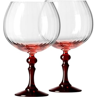 Krosno Gin Gläser 660 ml mit rotem Stiel, 2er Set – für Gin Tonic, Aperol Spritz und Cocktails – bleifrei – spülmaschinengeeignet – Bubble Celebration Moments Krosno Gin Gläser 660 ml mit rotem Stiel, 2er Set – für Gin Tonic, Aperol Spritz und Cocktails – bleifrei – spülmaschinengeeignet – Bubble Celebration Moments