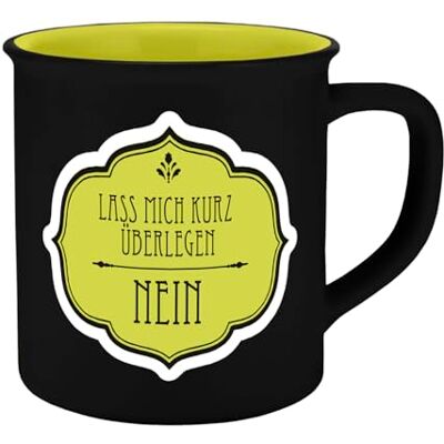 Gedalabels Tasse Lass mich überlegen Emaille-Optik 400ml Gedalabels Tasse Lass mich überlegen Emaille-Optik 400ml