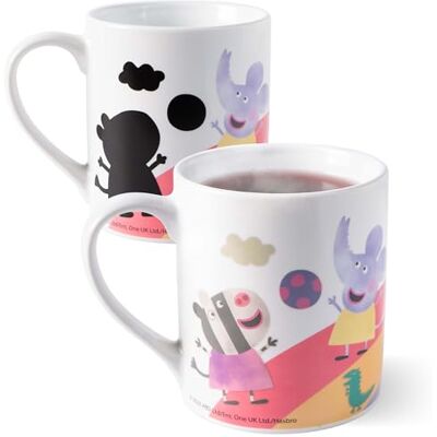 p:os Peppa Pig Zaubertasse Kinder Farbwechsel ab 40 °C, 230 ml Keramik Kindertasse Thermotasse Magic Mug mit Thermoeffekt stabiler Henkel Kakaobecher für Mädchen und Jungen p:os Peppa Pig Zaubertasse Kinder Farbwechsel ab 40 °C, 230 ml Keramik Kindertasse Thermotasse Magic Mug mit Thermoeffekt stabiler Henkel Kakaobecher für Mädchen und Jungen