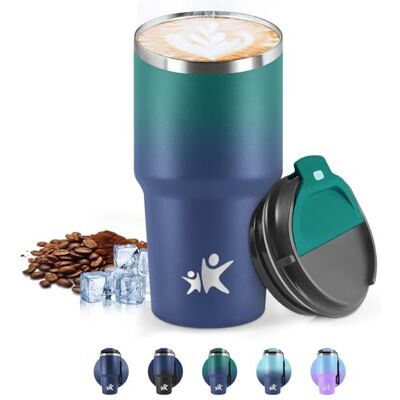 HoneyHolly Thermobecher 600 ml, Wiederverwendbar, Edelstahl Kaffeebecher-to-go Thermo, Auslaufsicher, Doppelwandiger Trinkbecher, Isolierbecher, Travel Mug für Heißen Kaffee, Tee und Kalte Getränke HoneyHolly Thermobecher 600 ml, Wiederverwendbar, Edelstahl Kaffeebecher-to-go Thermo, Auslaufsicher, Doppelwandiger Trinkbecher, Isolierbecher, Travel Mug für Heißen Kaffee, Tee und Kalte Getränke