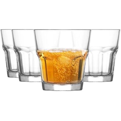Glasmark KROSNO 1992 Gläser-Set 4-teilig Trinkgläser Wassergläser Drinkgläser Saftgläser Spülmaschinenfest 4x180 ml, Durchsichtig Glasmark KROSNO 1992 Gläser-Set 4-teilig Trinkgläser Wassergläser Drinkgläser Saftgläser Spülmaschinenfest 4x180 ml, Durchsichtig