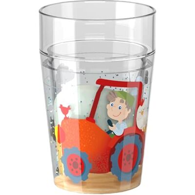 HABA Glitzerbecher Bauernhof – Kinderbecher mit funkelndem Glitzer-Effekt, perfekt für Wasser, Saft & Tee, Praktisch für kleine Hände – 2012447002 HABA Glitzerbecher Bauernhof – Kinderbecher mit funkelndem Glitzer-Effekt, perfekt für Wasser, Saft & Tee, Praktisch für kleine Hände – 2012447002
