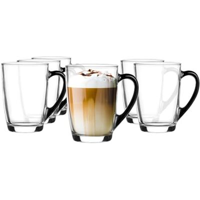 Glasmark KROSNO 1992 Kaffee Glas Kaffeeglas Mit Henkel Teeglas Becher 300 ml Glas Robust Spülmaschinenfest Hochglanz Schwarzer Henkel Glasmark KROSNO 1992 Kaffee Glas Kaffeeglas Mit Henkel Teeglas Becher 300 ml Glas Robust Spülmaschinenfest Hochglanz Schwarzer Henkel