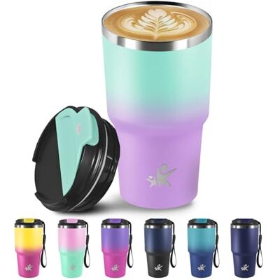 Grsta Thermosbecher, 20oz Kaffeebecher to go, Vakuum-Isoliert mit Deckel, Thermobecher Auslaufsicher, 100% Dicht, Coffee to go Becher Thermo, Kaffee Thermobecher für Kaffee, Tee, Smoothies und Mehr Grsta Thermosbecher, 20oz Kaffeebecher to go, Vakuum-Isoliert mit Deckel, Thermobecher Auslaufsicher, 100% Dicht, Coffee to go Becher Thermo, Kaffee Thermobecher für Kaffee, Tee, Smoothies und Mehr