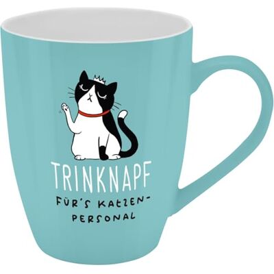 GRUSS & CO Becher mit Motiv "Trinknapf" Tasse mit Spruch, New Bone China Porzellan, 35 cl, mit Geschenkbaderole lustiges Geschenk, Geburtstag 74215 GRUSS & CO Becher mit Motiv "Trinknapf" Tasse mit Spruch, New Bone China Porzellan, 35 cl, mit Geschenkbaderole lustiges Geschenk, Geburtstag 74215
