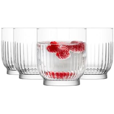 Glasmark KROSNO 1992 Trinkgläser Set Gläser Mit Rillen 4 Stück 290 ml Wassergläser Cocktailgläser Saftgläser Saft Wasser Glas Mit Dickem Boden Spülmaschinenfest, Farblos Glasmark KROSNO 1992 Trinkgläser Set Gläser Mit Rillen 4 Stück 290 ml Wassergläser Cocktailgläser Saftgläser Saft Wasser Glas Mit Dickem Boden Spülmaschinenfest, Farblos