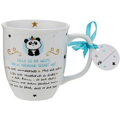 Sheepworld Hope & Gloria Tasse mit Motiv "Falls es dir heute noch niemand gesagt hat" Kaffeetasse, Panda, Porzellan, 40 cl Sprüchetasse, Geschenk lustig 46252 Sheepworld Hope & Gloria Tasse mit Motiv "Falls es dir heute noch niemand gesagt hat" Kaffeetasse, Panda, Porzellan, 40 cl Sprüchetasse, Geschenk lustig 46252