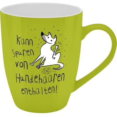 GRUSS & CO Becher mit Motiv "Hundehaare" Tasse mit Spruch, New Bone China Porzellan, 35 cl, mit Geschenkbaderole lustiges Geschenk, Geburtstag 74216 GRUSS & CO Becher mit Motiv "Hundehaare" Tasse mit Spruch, New Bone China Porzellan, 35 cl, mit Geschenkbaderole lustiges Geschenk, Geburtstag 74216