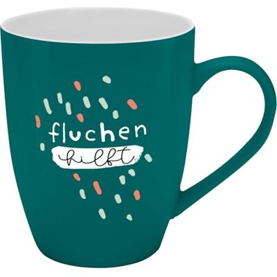 H:)PPY life H:) PPY life Becher mit Motiv "Fluchen hilft" Tasse mit Spruch, New Bone China Porzellan, 35 cl, mit Geschenkbaderole lustiges Geschenk, Geburtstag 74190 H:)PPY life H:) PPY life Becher mit Motiv "Fluchen hilft" Tasse mit Spruch, New Bone China Porzellan, 35 cl, mit Geschenkbaderole lustiges Geschenk, Geburtstag 74190